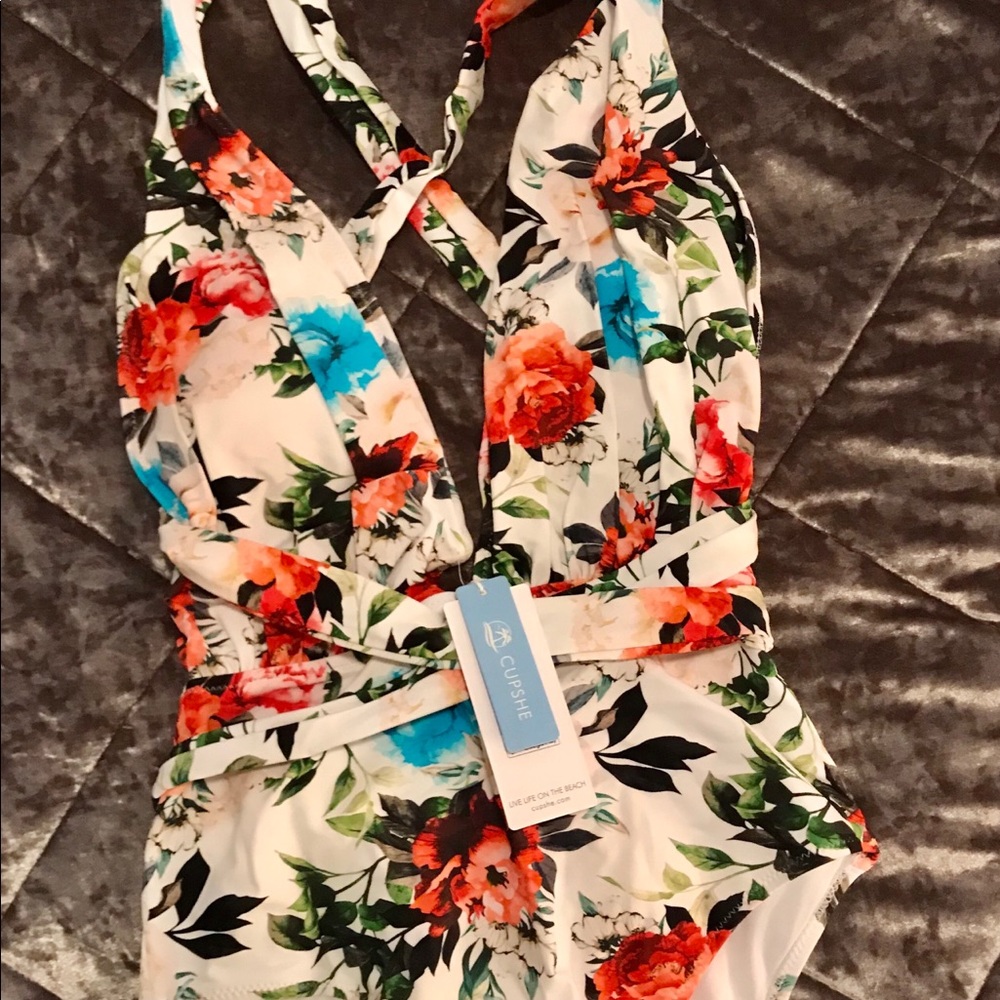 One piece halter swim suit